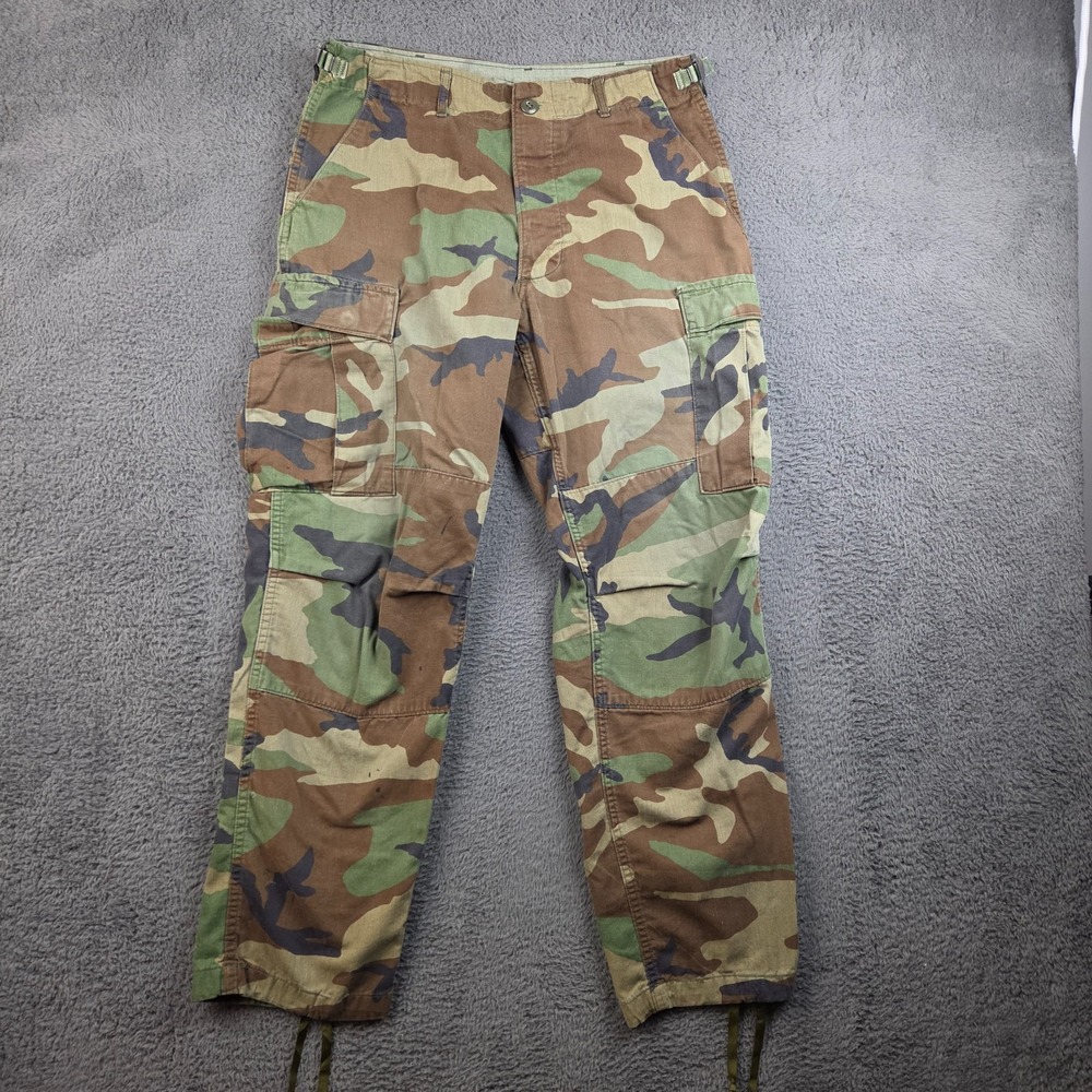 Vintage US Military Woodland BDU Cargo Pants Medium Regular Army Cotton Combat
